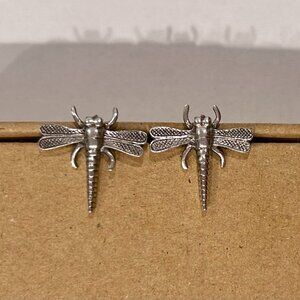 Y2K Vintage Silver Dragonfly Earrings